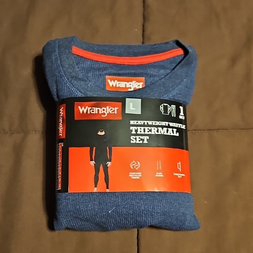 Wrangler Men's Blue Thermal Set